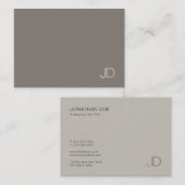 Carte De Visite Monogramme d'harmonie couleur moderne professionne (Devant / Derrière)