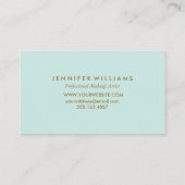 Carte De Visite Monogramme d'huile d'or Faux moderne (Dos)