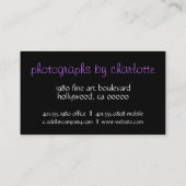 Carte De Visite monogramme d'impression de damassé (Dos)