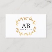 CARTE DE VISITE MONOGRAMME D'INCENDIE DE LA FEUILLE BOHÉMIENNE EN (Devant)