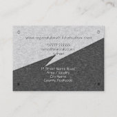 Carte De Visite Monogramme d'ingénieur de métal ouvré - or sur (Dos)