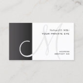 Carte De Visite Monogramme DO-IT-YOURSELF Cendres fumées (Dos)