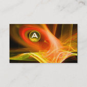 Carte De Visite MONOGRAMME D'OEIL DE NAUTE FRACTAL noir blanc jaun (Dos)