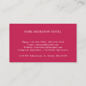 Carte De Visite Monogramme d'onde rose blanche orange rouge (Dos)