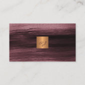 Carte De Visite Monogramme d'or élégant moderne (Devant)