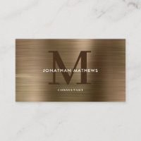 Monogramme d'or métallique brossé professionnel mo