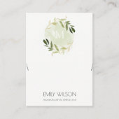 CARTE DE VISITE MONOGRAMME D'OR VERT FOLIAGE MONOGRAMME BRACELET A (Devant)