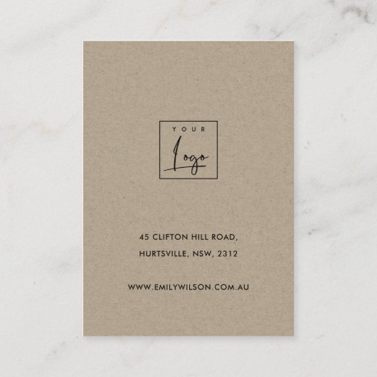 CARTE DE VISITE MONOGRAMME D'OR VERT FOLIAGE MONOGRAMME BRACELET A (Dos)