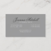 Carte De Visite Monogramme du bouclier métallique embouti ID139 (Dos)