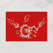 CARTE DE VISITE MONOGRAMME DU DRAGON 2 DE LA MER (Dos)
