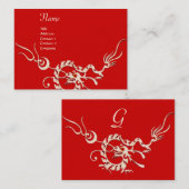 CARTE DE VISITE MONOGRAMME DU DRAGON 2 DE LA MER (Devant / Derrière)