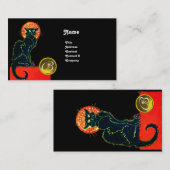 CARTE DE VISITE MONOGRAMME DU PARTI CHAT NOIR (Devant / Derrière)