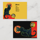 CARTE DE VISITE MONOGRAMME DU PARTI CHAT NOIR (Devant / Derrière)