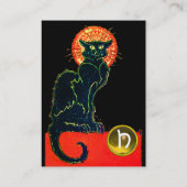 CARTE DE VISITE MONOGRAMME DU PARTI CHAT NOIR (Dos)