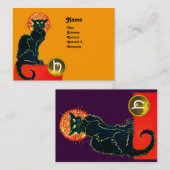CARTE DE VISITE MONOGRAMME DU PARTI CHAT NOIR (Devant / Derrière)