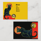 CARTE DE VISITE MONOGRAMME DU PARTI CHAT NOIR (Devant / Derrière)
