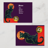 CARTE DE VISITE MONOGRAMME DU PARTI CHAT NOIR (Devant / Derrière)