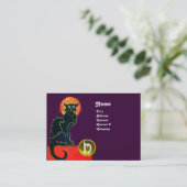 CARTE DE VISITE MONOGRAMME DU PARTI CHAT NOIR (Debout devant)