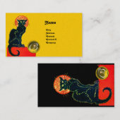 CARTE DE VISITE MONOGRAMME DU PARTI CHAT NOIR (Devant / Derrière)