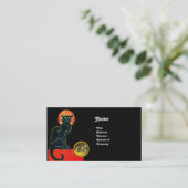 CARTE DE VISITE MONOGRAMME DU PARTI CHAT NOIR (Debout devant)