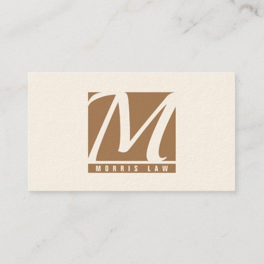 Carte de visite monogramme du professionnel (Dos)