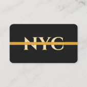 Carte De Visite Monogramme du répartiteur de ligne jaune mince mod (Devant)