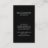 Carte De Visite Monogramme du Salon de ongle sur Faux Gold Nail po (Dos)