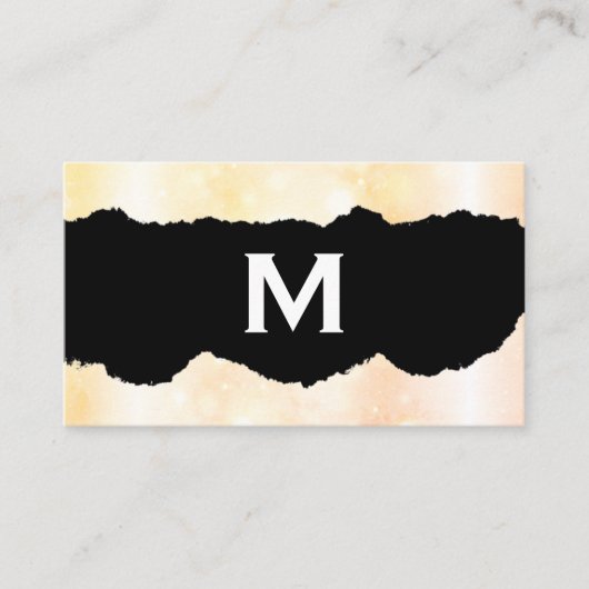 Carte De Visite Monogramme | Éclairage (Devant)