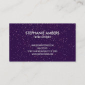 Carte De Visite Monogramme | Éclairage | Planificateur d'événement (Dos)