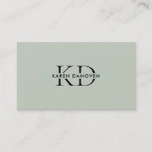 Carte De Visite Monogramme écologique minimaliste (Devant)