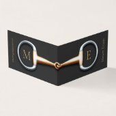 Carte De Visite Monogramme Eggbutt Snaffle Bit Horse Industrie (Extérieur)