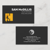 Carte De Visite Monogramme électrique H (Devant / Derrière)