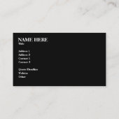 Carte De Visite monogramme élégant (Dos)