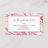 Carte De Visite Monogramme Élégant de la Parties scintillant Marbr (Dos)