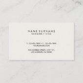 Carte De Visite Monogramme élégant de toile moderne d'or de vert (Dos)