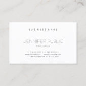 Carte De Visite Monogramme élégant Design simple Luxe Moderne Plai (Dos)