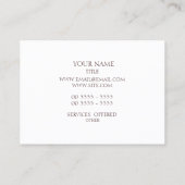 Carte De Visite Monogramme élégant Indigo (Dos)