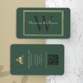 Carte De Visite Monogramme élégant minimaliste moderne professionn