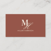Carte De Visite Monogramme Élégant Moderne Code QR Photo Luxe (Devant)