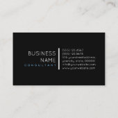 Carte De Visite Monogramme élégant moderne Maya bleu et noir (Dos)