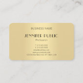 Carte De Visite Monogramme Elegant moderne Modèle d'or noir (Dos)