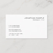 Carte De Visite Monogramme Élégant moderne Modèle simple (Dos)