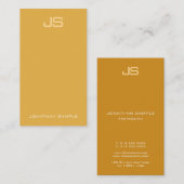 Carte De Visite Monogramme élégant moderne Modèle vertical tendanc (Devant / Derrière)