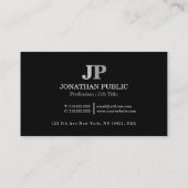 Carte De Visite Monogramme élégant moderne professionnel chic (Dos)