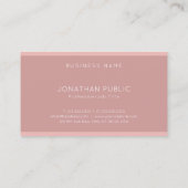 Carte De Visite Monogramme Élégant Moderne Professionnel Simple (Dos)