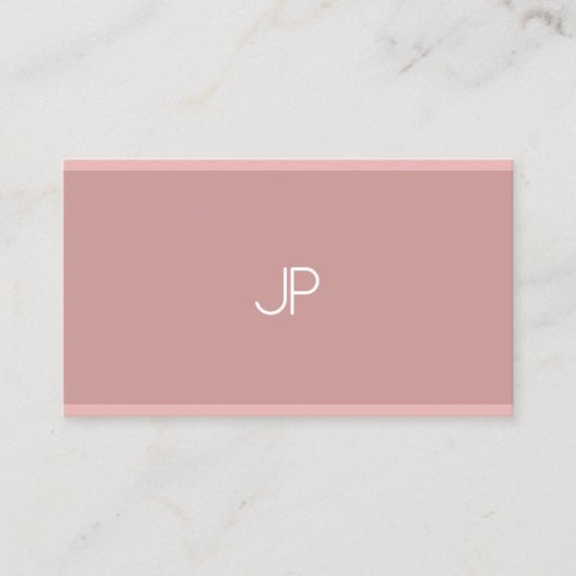 Carte De Visite Monogramme Élégant Moderne Professionnel Simple (Devant)