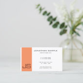 Carte De Visite Monogramme Élégant Moderne Simple Modèle (Debout devant)