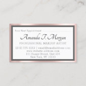 Carte De Visite Monogramme Elégant Nomination Grey Rose Dusty Blue (Dos)