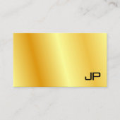 Carte De Visite Monogramme Elegant Or Look Entreprise Moderne (Devant)