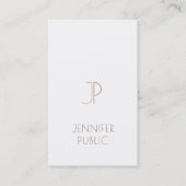Carte De Visite Monogrammé Élégant Plain Moderne Design tendance (Devant)